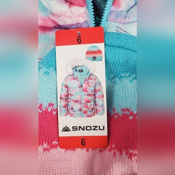Snozu Winter Puffet Cotton‎ Candy Colors  Jacket with hat Size 6 - Picture 15 of 16